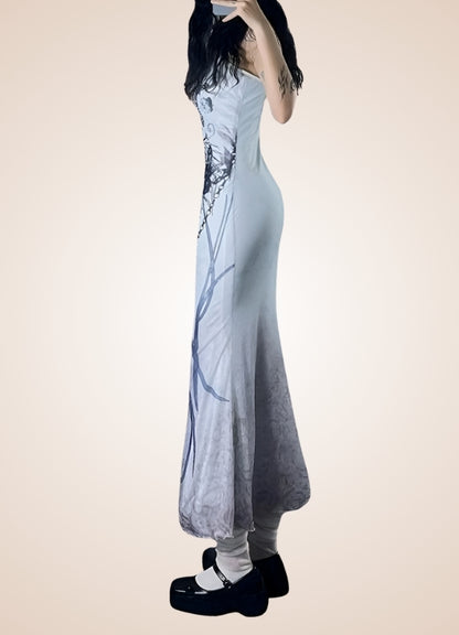 Gothic Vintage Dress Gray / M gothic-vintage-dress-gray