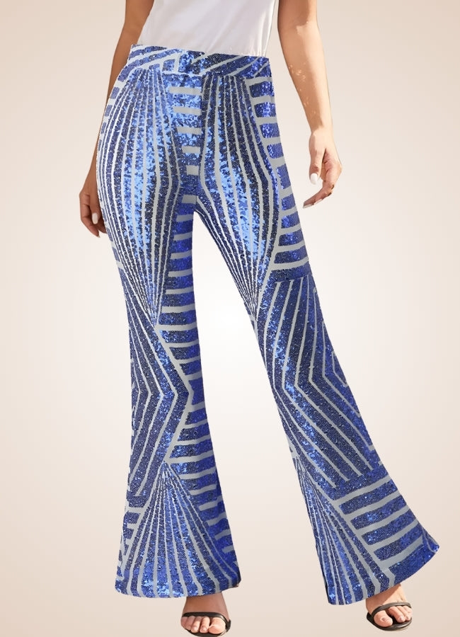 Gothic Vintage Sequin Pants Blue / XL gothic-vintage-sequin-pants-blue