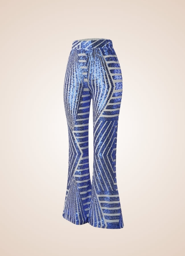 Gothic Vintage Sequin Pants Blue / XL gothic-vintage-sequin-pants-blue