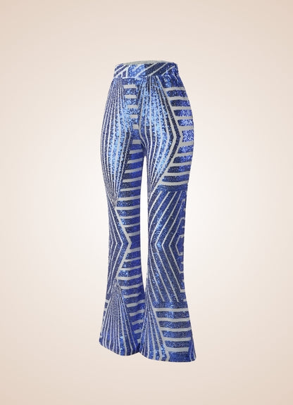 Gothic Vintage Sequin Pants Blue / XL gothic-vintage-sequin-pants-blue