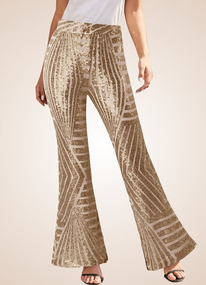 Gothic Vintage Sequin Pants Khaki / XL gothic-vintage-sequin-pants-khaki