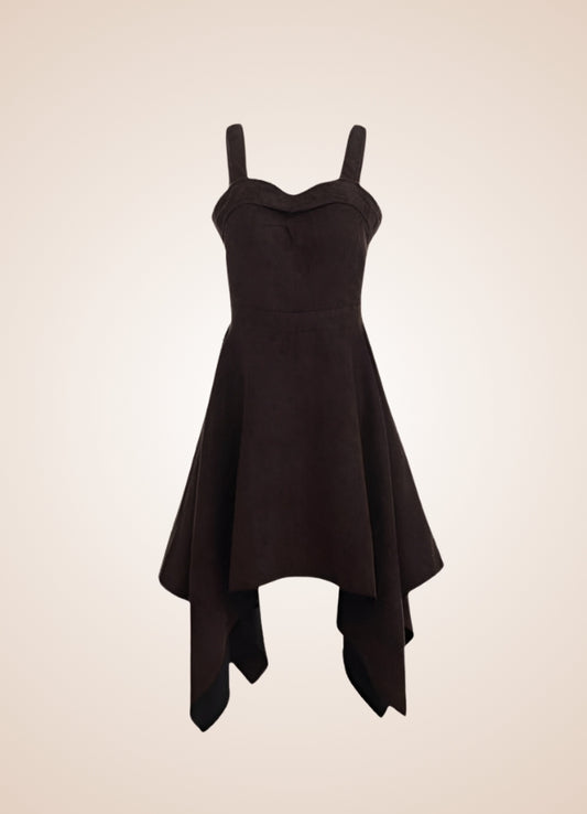 Gothic Vintage Steampunk Dress Coffee Color / XL gothic-vintage-steampunk-dress-coffee-color