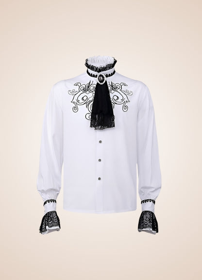 Gothic Vintage White Shirt White / XL gothic-vintage-white-shirt-white