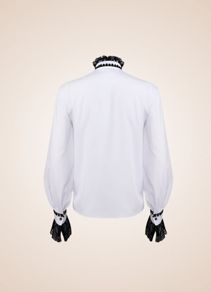 Gothic Vintage White Shirt White / XL gothic-vintage-white-shirt-white