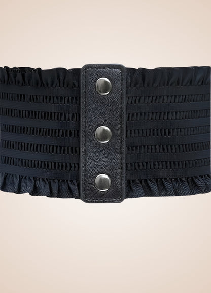 Gothic Wide Lace Up Belt Black / S gothic-wide-lace-up-belt-black