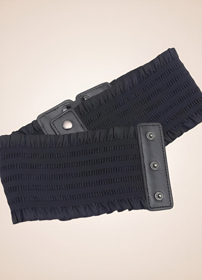 Gothic Wide Lace Up Belt Black / S gothic-wide-lace-up-belt-black