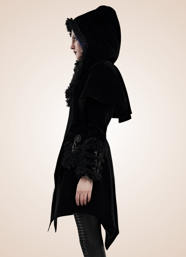 Gothic Zipper Hooded Jacket Black / 3XL gothic-zipper-hooded-jacket-black