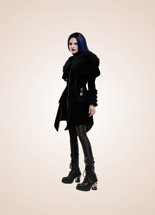 Gothic Zipper Hooded Jacket Black / 3XL gothic-zipper-hooded-jacket-black