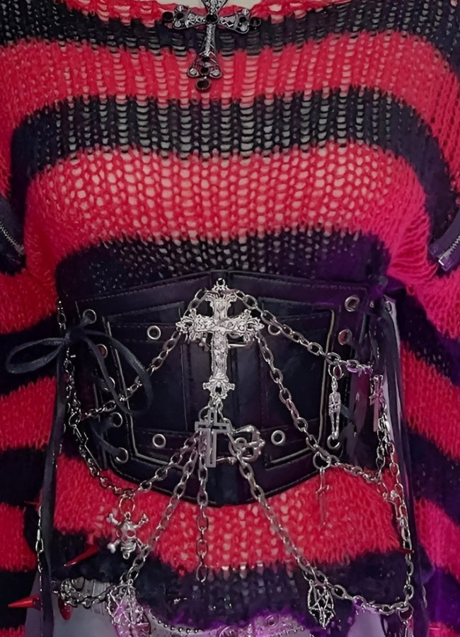 Grunge Crop Top Bustier Black / ONE SIZE grunge-crop-top-bustier-black