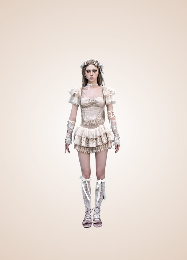 Lolita Steampunk Blouse Beige / L lolita-steampunk-blouse-beige