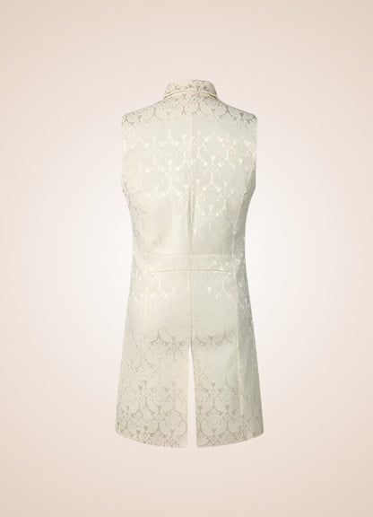 Long Gothic Men's Sleeveless Vest Beige / XL long-gothic-men's-sleeveless-vest-beige