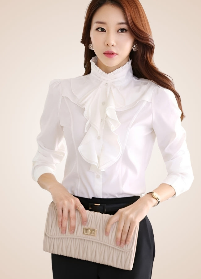Long Sleeve Victorian Ruffled Shirt White / 4XL long-sleeve-victorian-ruffled-shirt-white