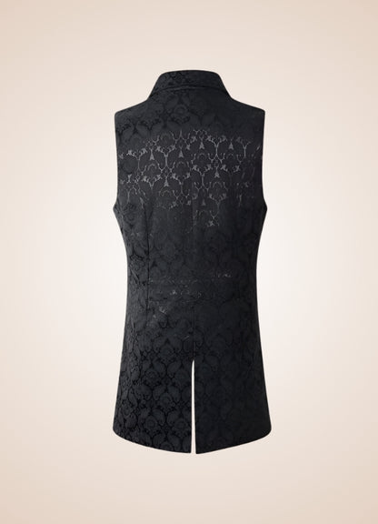 Man Steampunk Victorian Vest Black / XL man-steampunk-victorian-vest-black