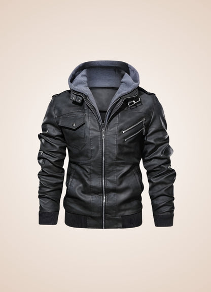 Man's Steampunk Leather Jacket Black / 2XL mans-steampunk-leather-jacket-black