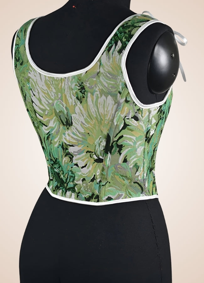 Medieval Lace Steampunk Corset Green / 2XS medieval-lace-steampunk-corset-green