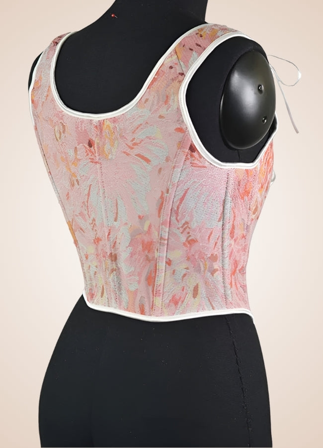 Medieval Lace Steampunk Corset Pink / 2XS medieval-lace-steampunk-corset-pink