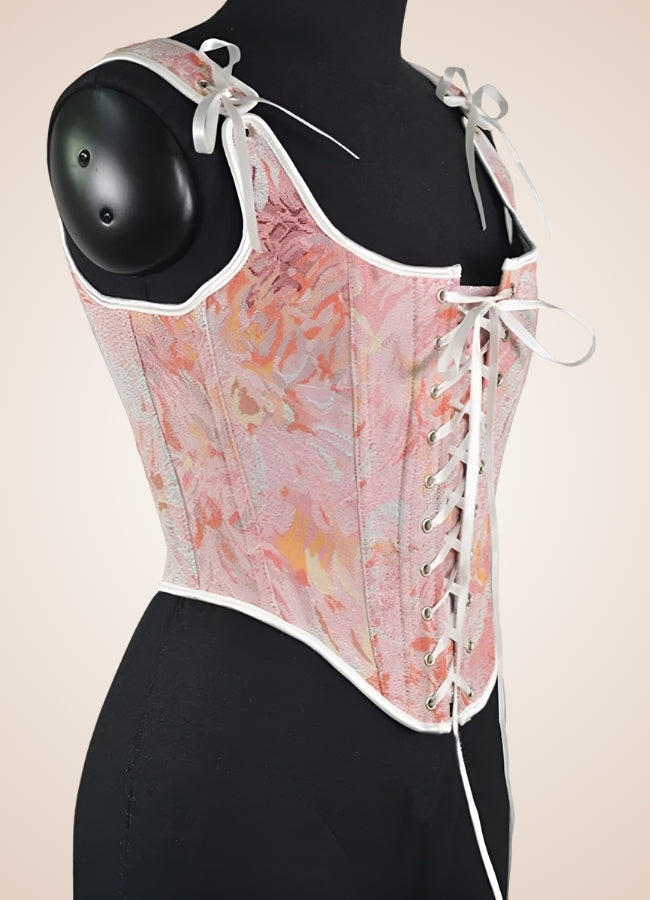 Medieval Lace Steampunk Corset Pink / 2XS medieval-lace-steampunk-corset-pink