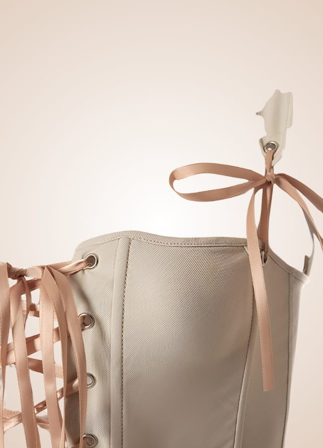 Medieval Renaissance Steampunk Corset Beige / M medieval-renaissance-steampunk-corset-beige