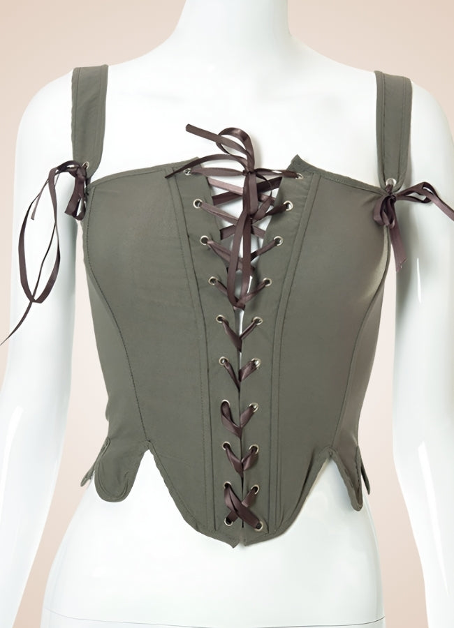 Medieval Renaissance Steampunk Corset Green / M medieval-renaissance-steampunk-corset-green