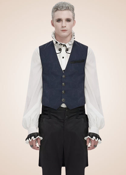 Men's Victorian Tailcoat Vest Black / 3XL men's-victorian-tailcoat-vest-black