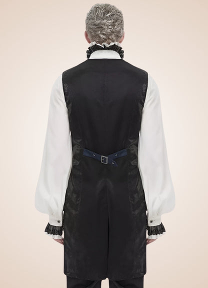 Men's Victorian Tailcoat Vest Black / 3XL men's-victorian-tailcoat-vest-black