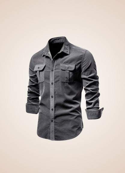 Men's Cargo Longsleeve Shirt Gray / 2XL mens-cargo-longsleeve-shirt-gray