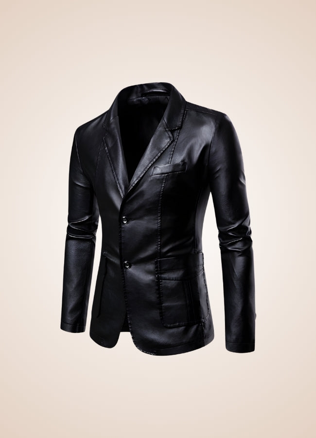 Men's Faux Leather Jacket Black / 4XL mens-faux-leather-jacket-black