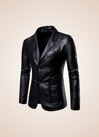 Men's Faux Leather Jacket Black / 4XL mens-faux-leather-jacket-black