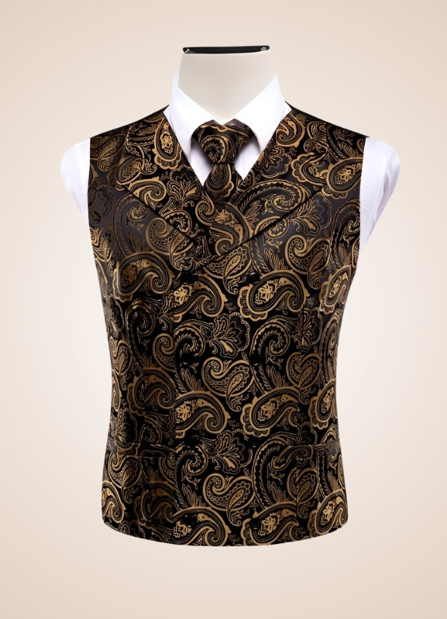 Men's Golden Vintage Steampunk Vest Gold / 2XL mens-golden-vintage-steampunk-vest-gold