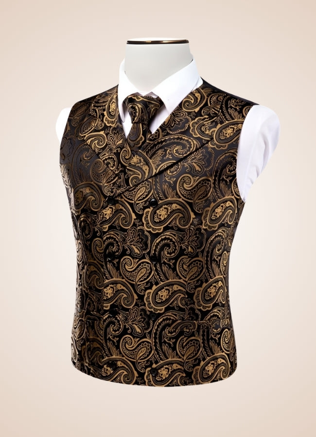 Men's Golden Vintage Steampunk Vest Gold / 2XL mens-golden-vintage-steampunk-vest-gold