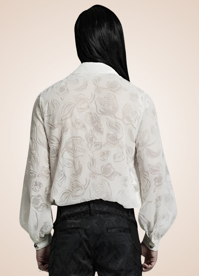 Men's Gothic Dress Shirt White / 2XL mens-gothic-dress-shirt-white