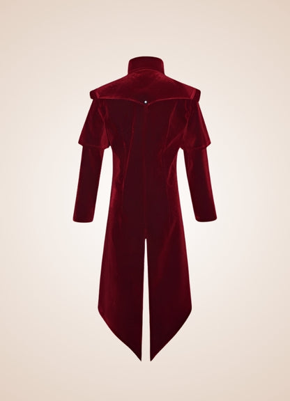 Men's Gothic Medieval Trench Coat Red / XL mens-gothic-medieval-trench-coat-red