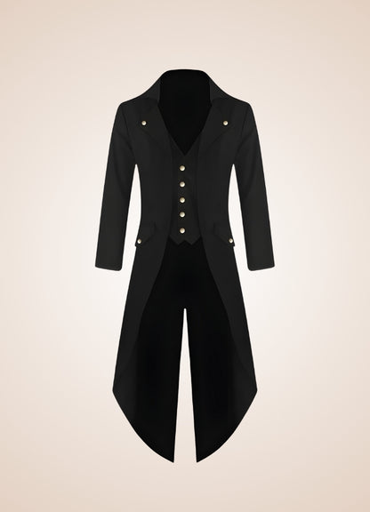 Men's Gothic Victorian Tailcoat Black / 3XL mens-gothic-victorian-tailcoat-black