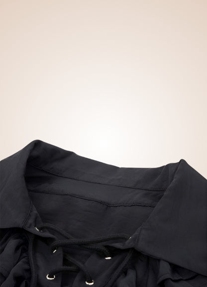 Men's Pirate Ruffles Shirt Black / XL mens-pirate-ruffles-shirt-black