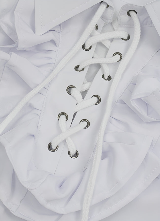 Men's Pirate Ruffles Shirt White / XL mens-pirate-ruffles-shirt-white