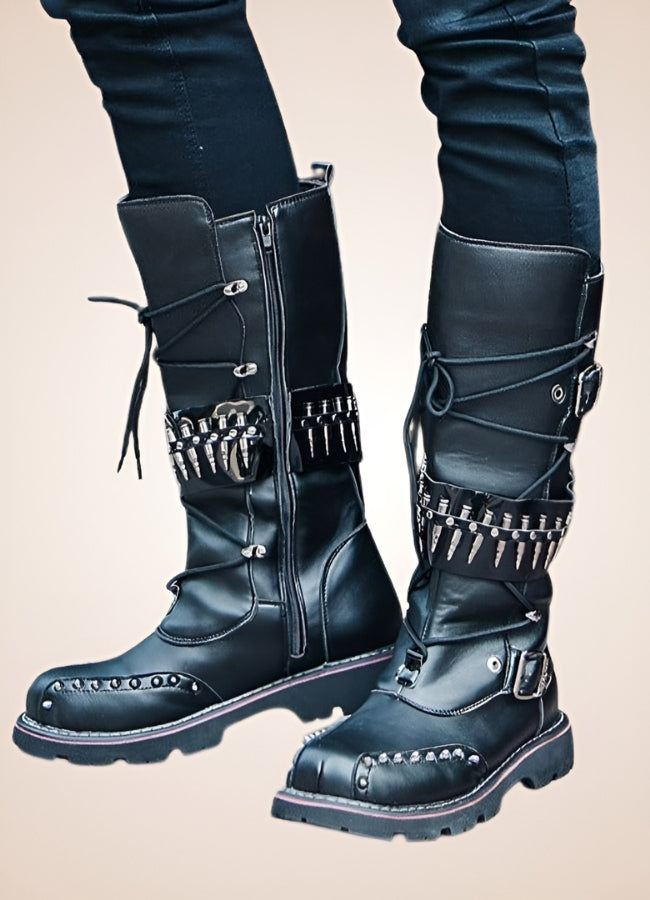 Mens Steampunk Boots Black / 10.0 mens-steampunk-boots-black