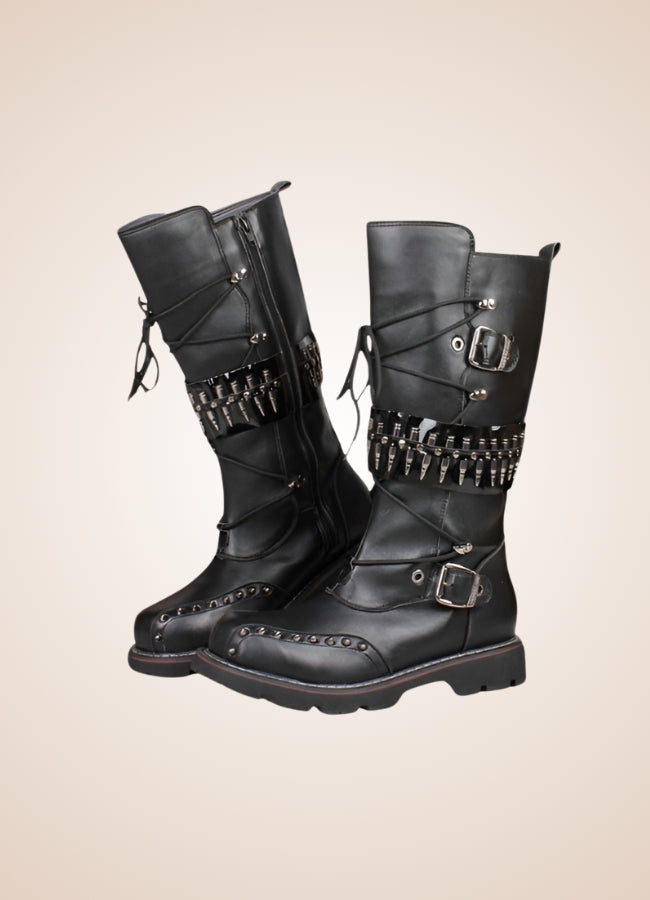 Mens Steampunk Boots Black / 10.0 mens-steampunk-boots-black