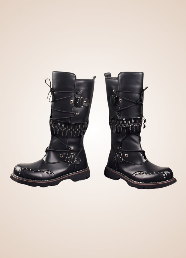 Mens Steampunk Boots Black / 10.0 mens-steampunk-boots-black
