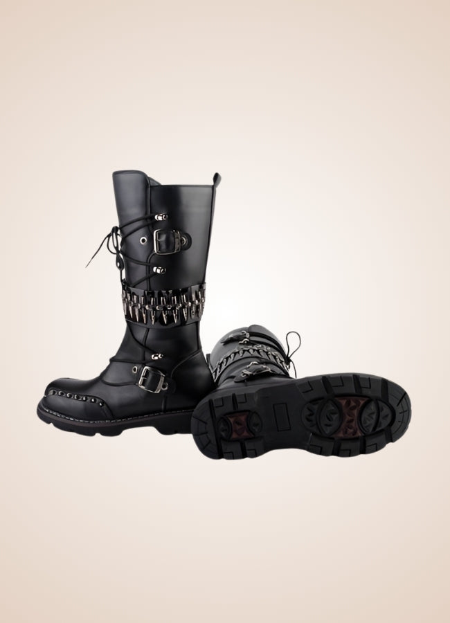 Mens Steampunk Boots Black / 10.0 mens-steampunk-boots-black