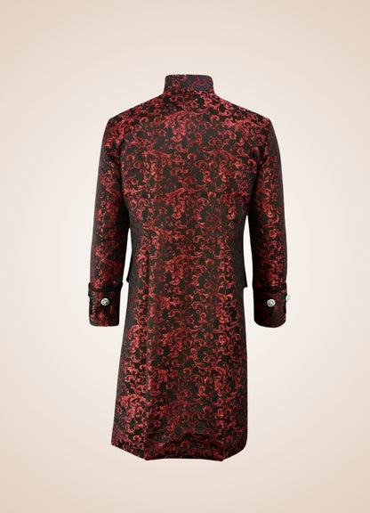 Men's Steampunk Coat Red / 4XL mens-steampunk-coat-red