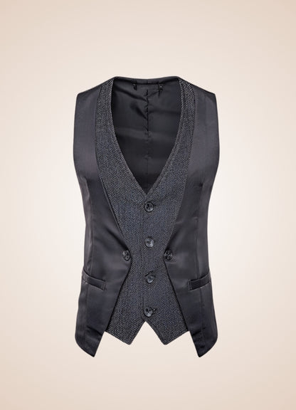 Men's Steampunk Vintage Vest Dark Gray / XL mens-steampunk-vintage-vest-dark-gray
