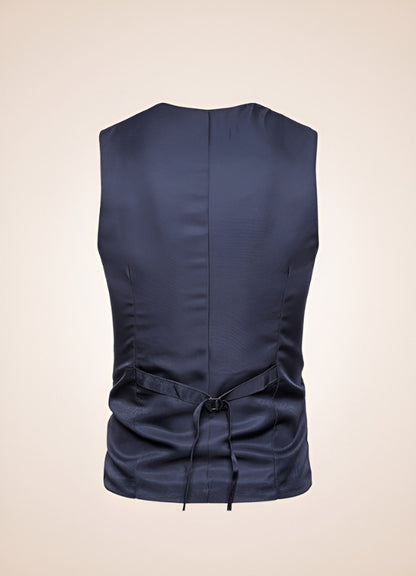 Men's Steampunk Vintage Vest Navy Blue / XL mens-steampunk-vintage-vest-navy-blue