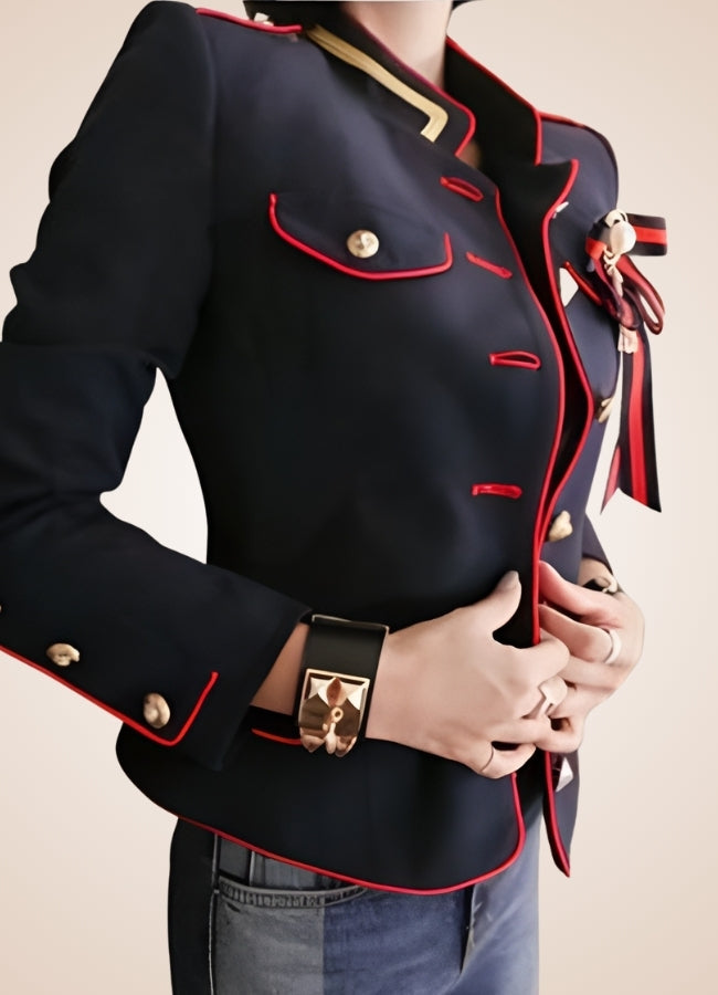 Military-Inspired Steampunk Coat Blue / L military-inspired-steampunk-coat-blue