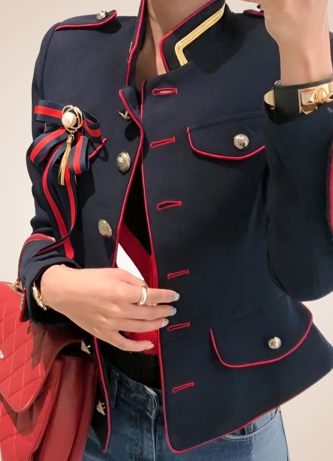 Military-Inspired Steampunk Coat Blue / L military-inspired-steampunk-coat-blue