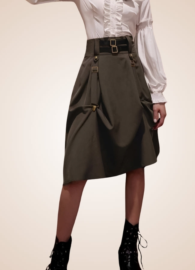 Pirate Straps Steampunk Skirt Brown / XL pirate-straps-steampunk-skirt-brown
