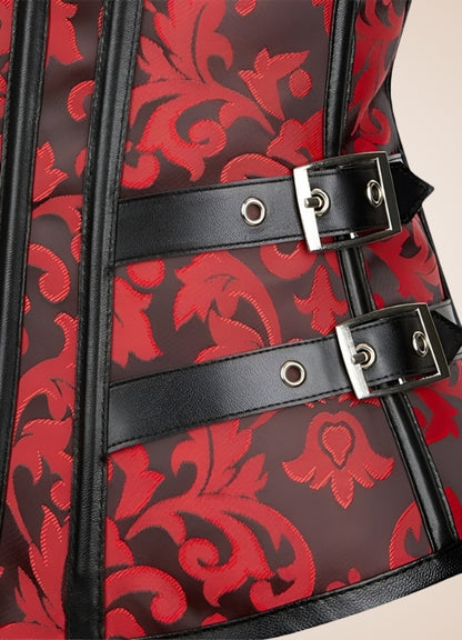 Red Steampunk Gothic Corset Red / XL red-steampunk-gothic-corset-red