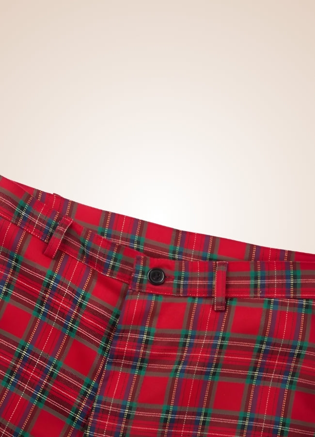 Red Steampunk Plaid Pants Red / M red-steampunk-plaid-pants-red