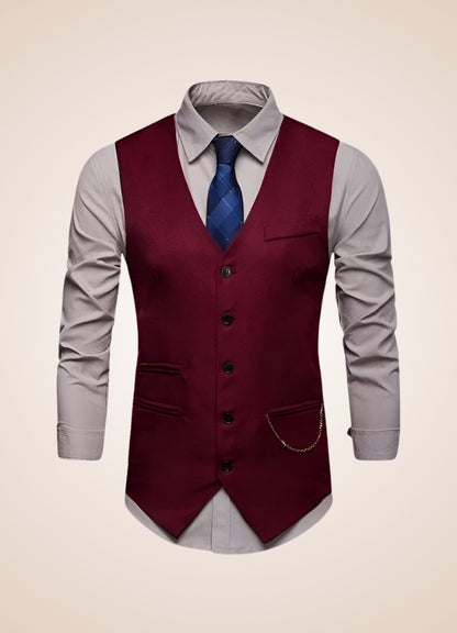 Red Vintage Steampunk Vest Wine Red / XL red-vintage-steampunk-vest-wine-red