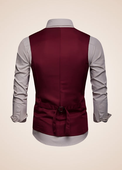 Red Vintage Steampunk Vest Wine Red / XL red-vintage-steampunk-vest-wine-red