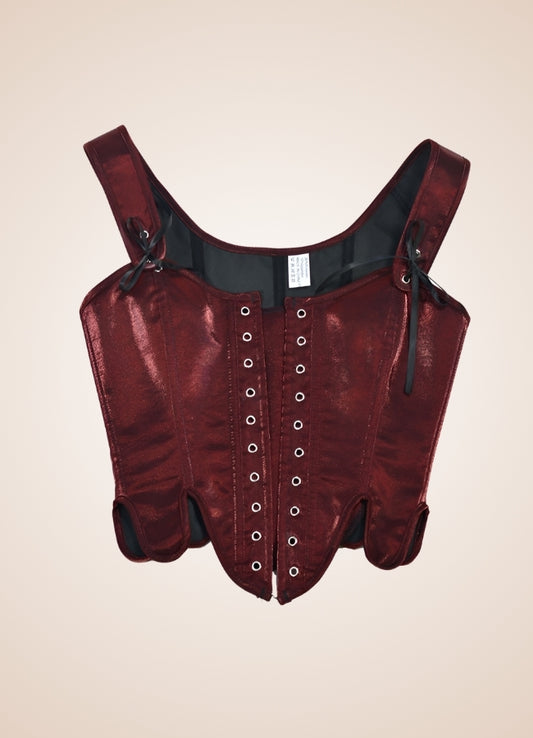 Retro Gothic Women's Corset Red / 2XS retro-gothic-womens-corset-red